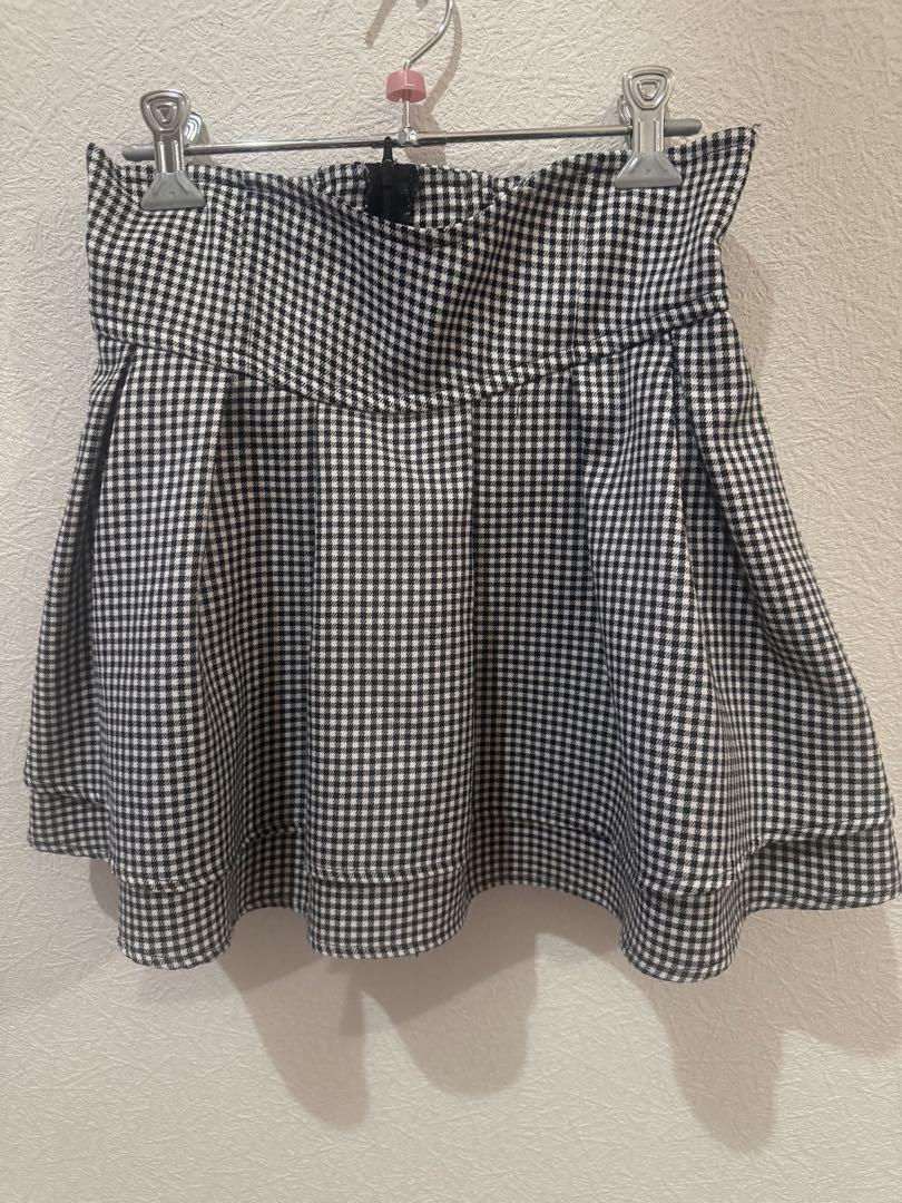 ミシェルマカロン 美脚スカート ギンガムチェック M