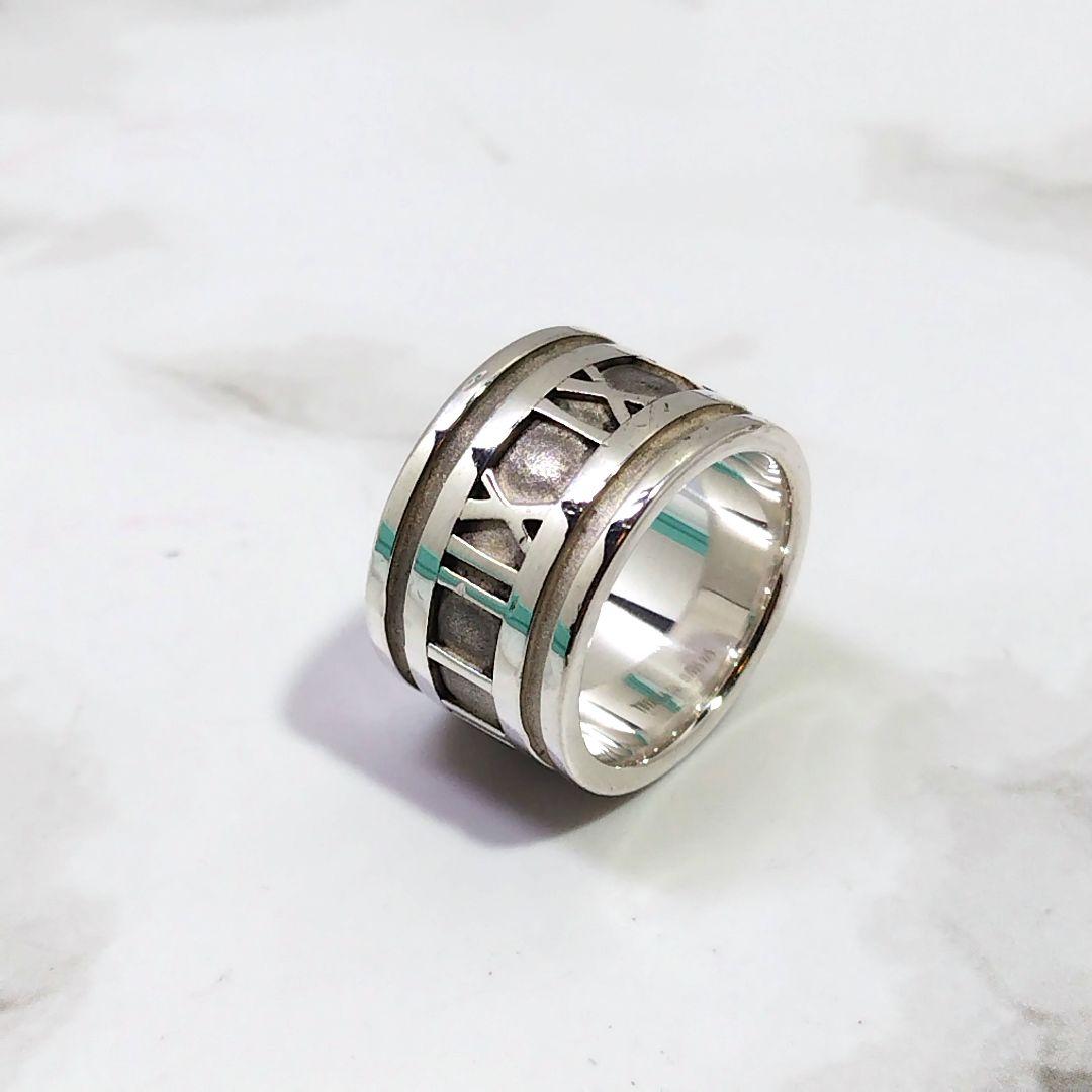 ティファニー 指輪 アトラス ATLAS シルバー925 ワイド リング 9号 TIFFANY&Co. アトラス ワイド 9号 リング シルバー SV 925 指輪