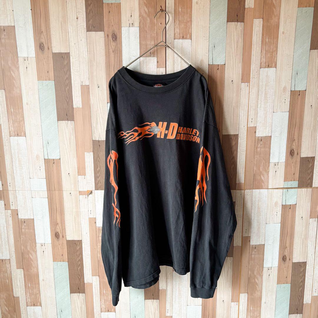 00s Harley-Davidson 袖フレイム ロンT XL 長袖Tシャツ - メルカリ 00s Harley-Davidson 袖フレイム ロンT XL 長袖Tシャツ - メルカリ