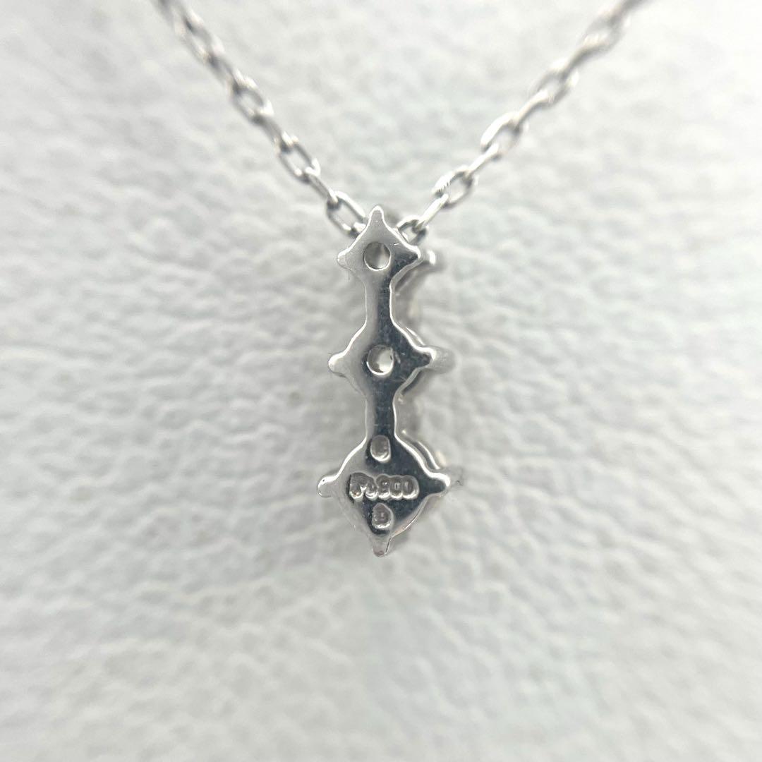 プラチナ900 850 天然ダイヤモンド 0, 10ct ネックレス アクセサリー