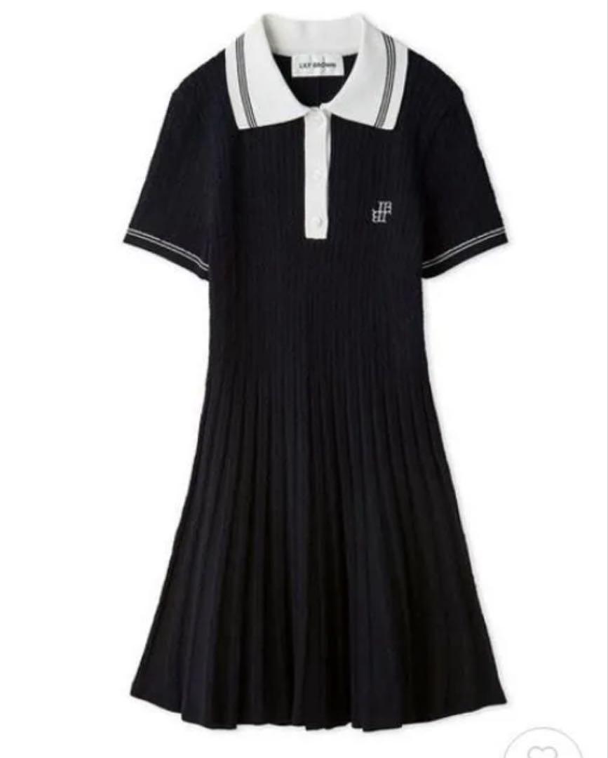 Lily Brown ポロニットミニワンピース