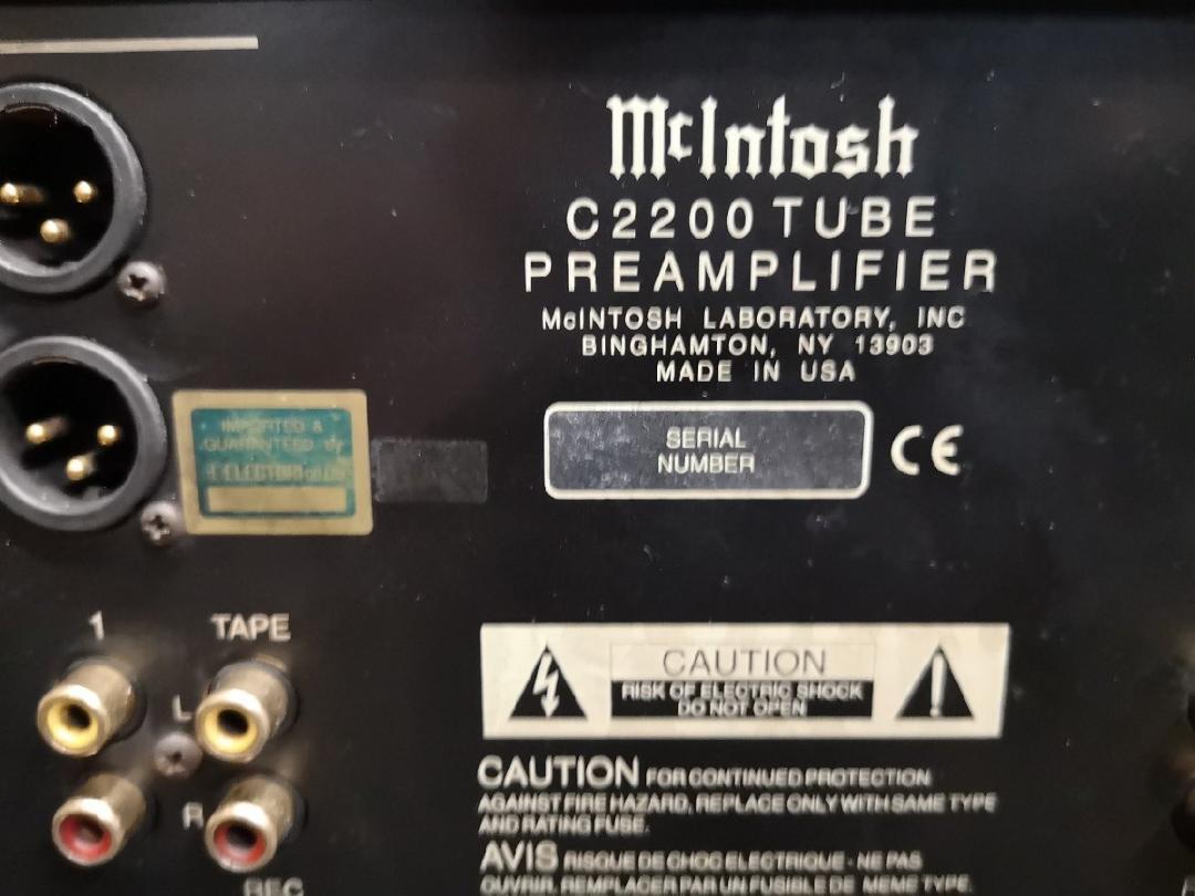 ◇McIntosh C2200 真空管プリアンプ リモコン付 m0a7650 - メルカリ