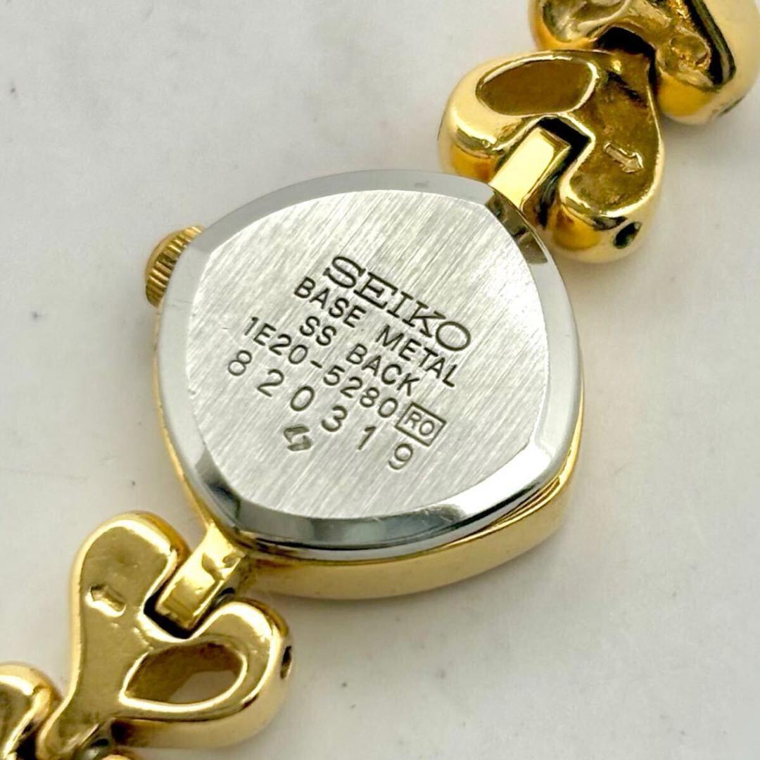 【美品/新品電池】 SEIKO レディース 腕時計 オーバル ゴールド ドレス