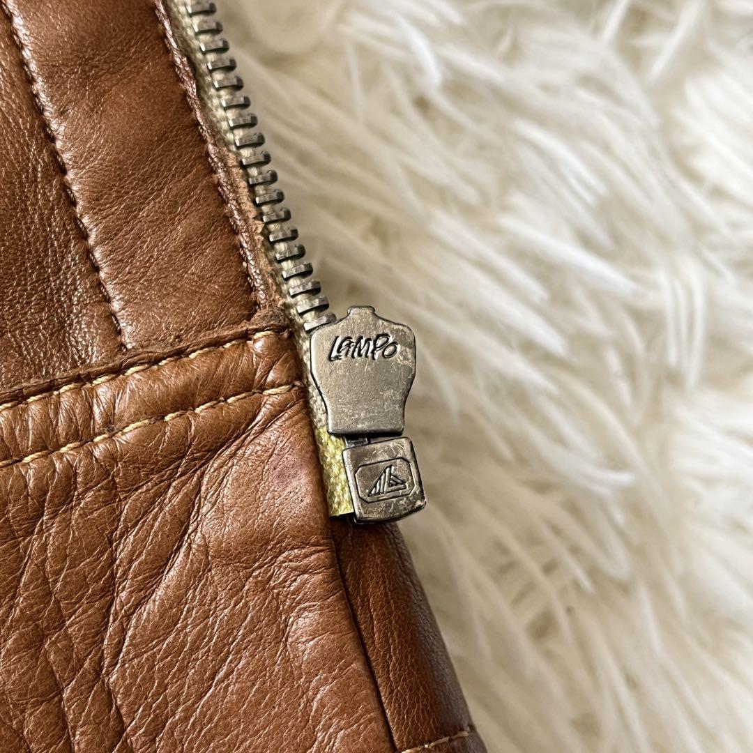 ヴィンテージ GUCCI キャンバス GG カーフレザー バイカーズ ジャケット