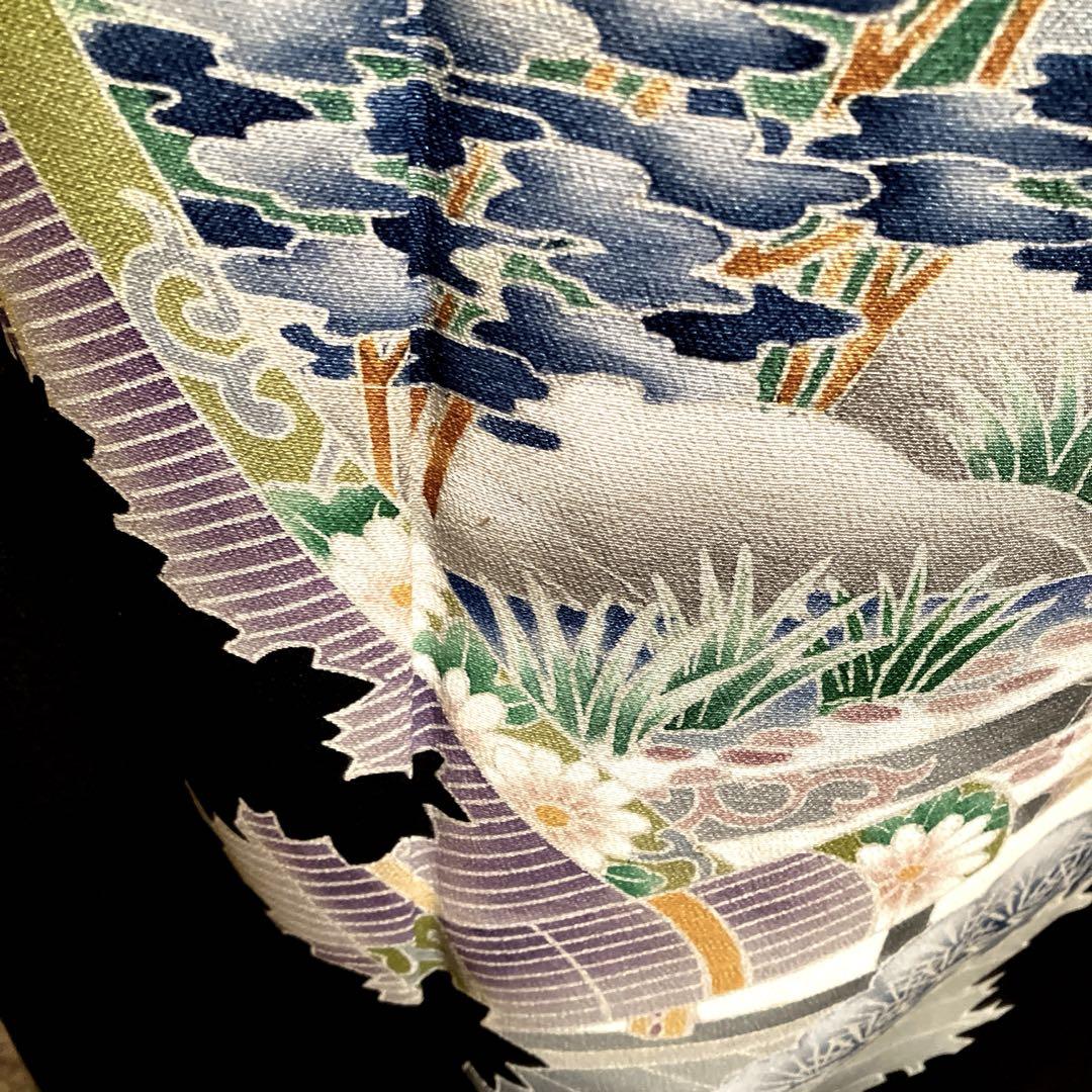 正絹留め袖比翼付き五つ紋