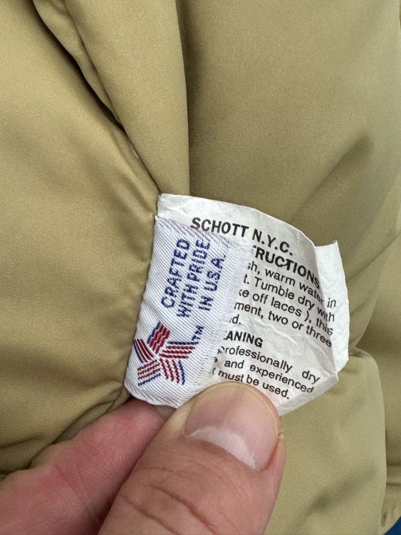 Schott 90s カーキ ダウンベスト　XLーXXL