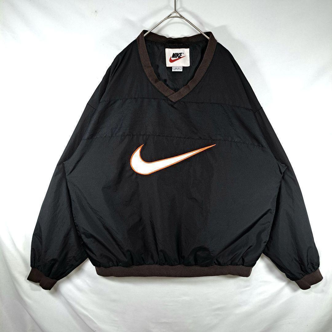 【美品】NIKE　銀タグ　ナイキ　ナイロンプルオーバー　90's　ビッグロゴ