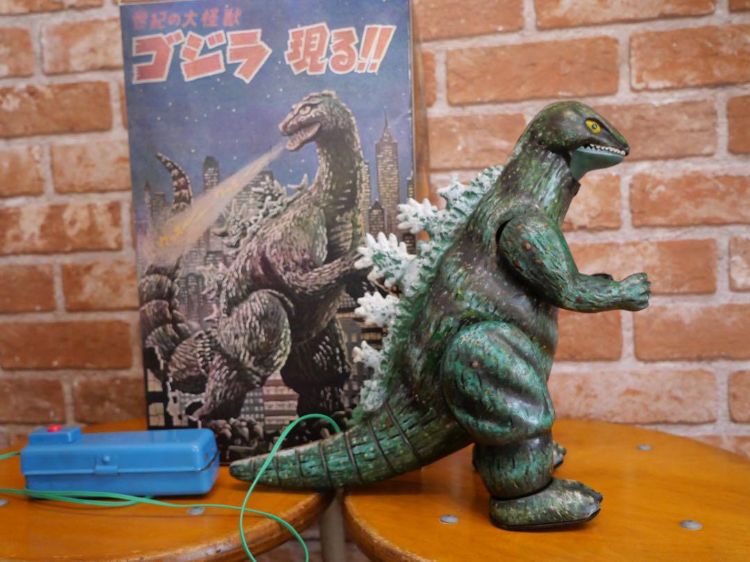 完動品　マルサン　ゴジラ ブリキ　電動リモコン　レプリカ箱付　1960年代当時物