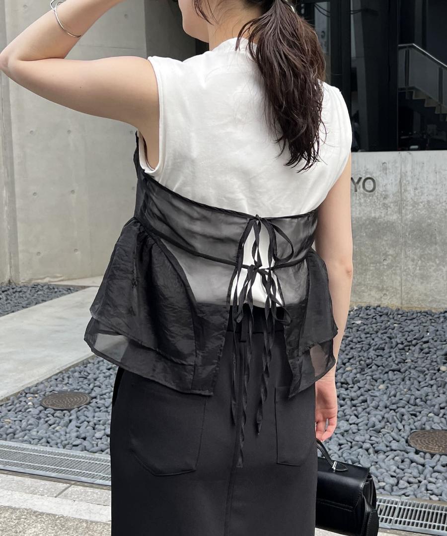 【一部予約！】 CAPRICIEUX LE'MAGE オーガンジービスチェTシャツ - メルカリ トップス