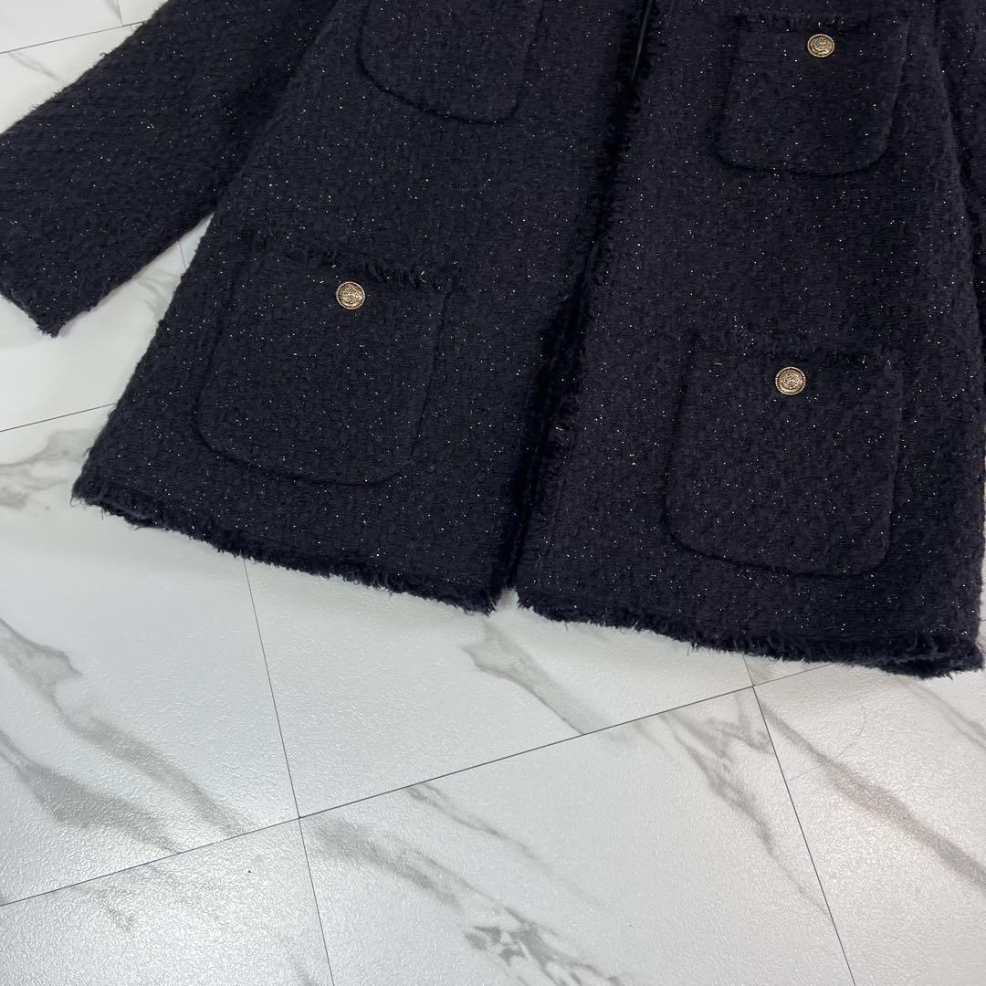 美品 MilaOwen ミラ オーウェン 金釦 サマーツイード ジャケット