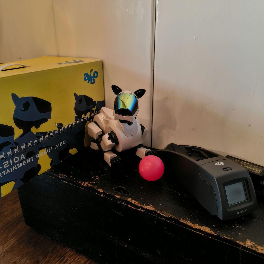 AIBO ers7 ホワイト　美品　ジャンク扱い 早い者勝ち a-boy-plays-with-sonys-latest-
