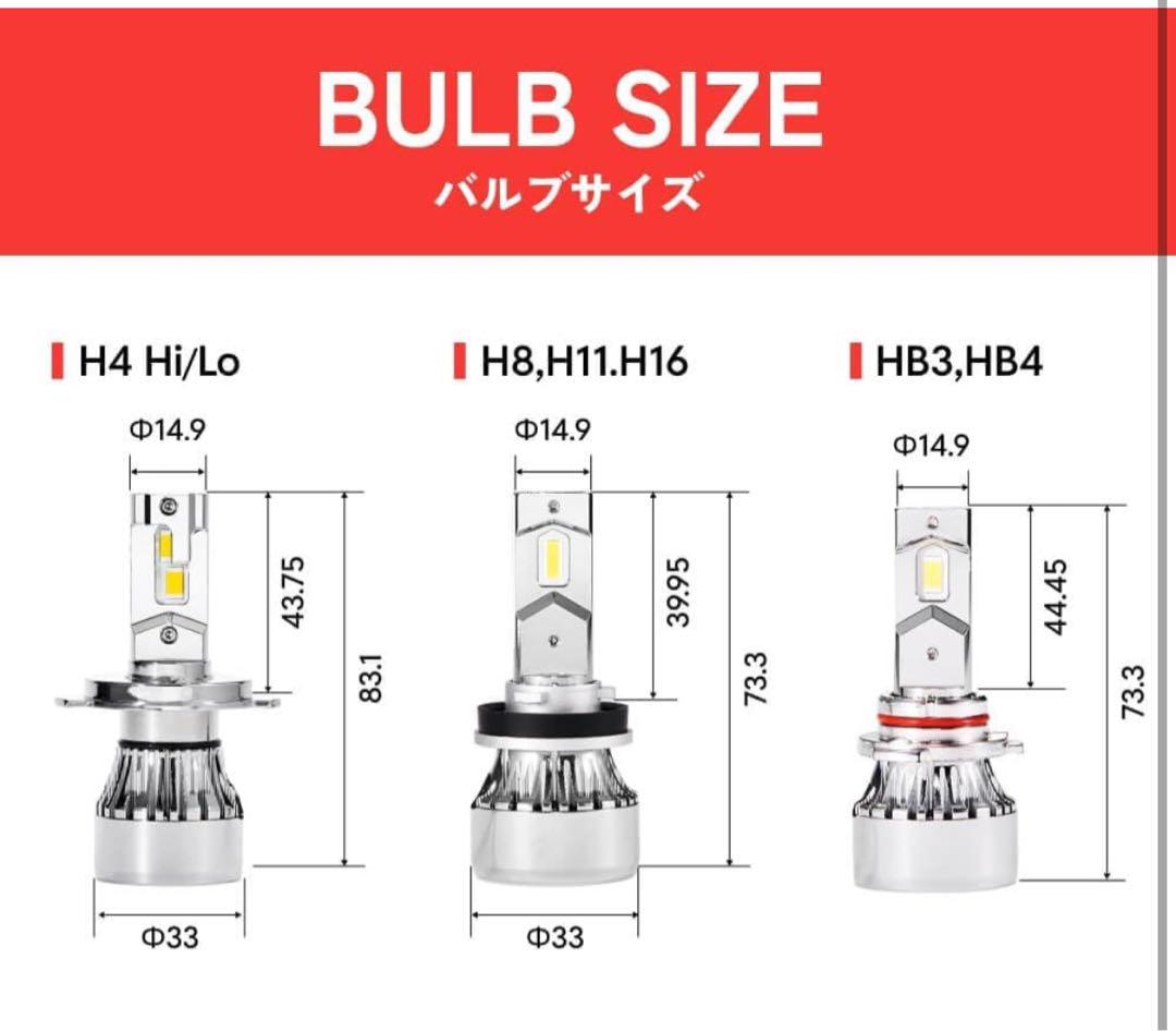 HID屋 H4 LEDヘッドライトバルブ Aシリーズ　電球色