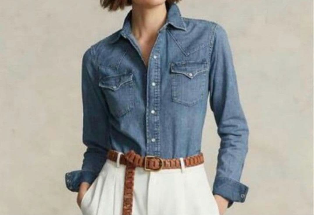 ポロラルフローレン レディース ウエスタンデニムシャツ ポロラルフローレン レディース ウエスタンデニムシャツ