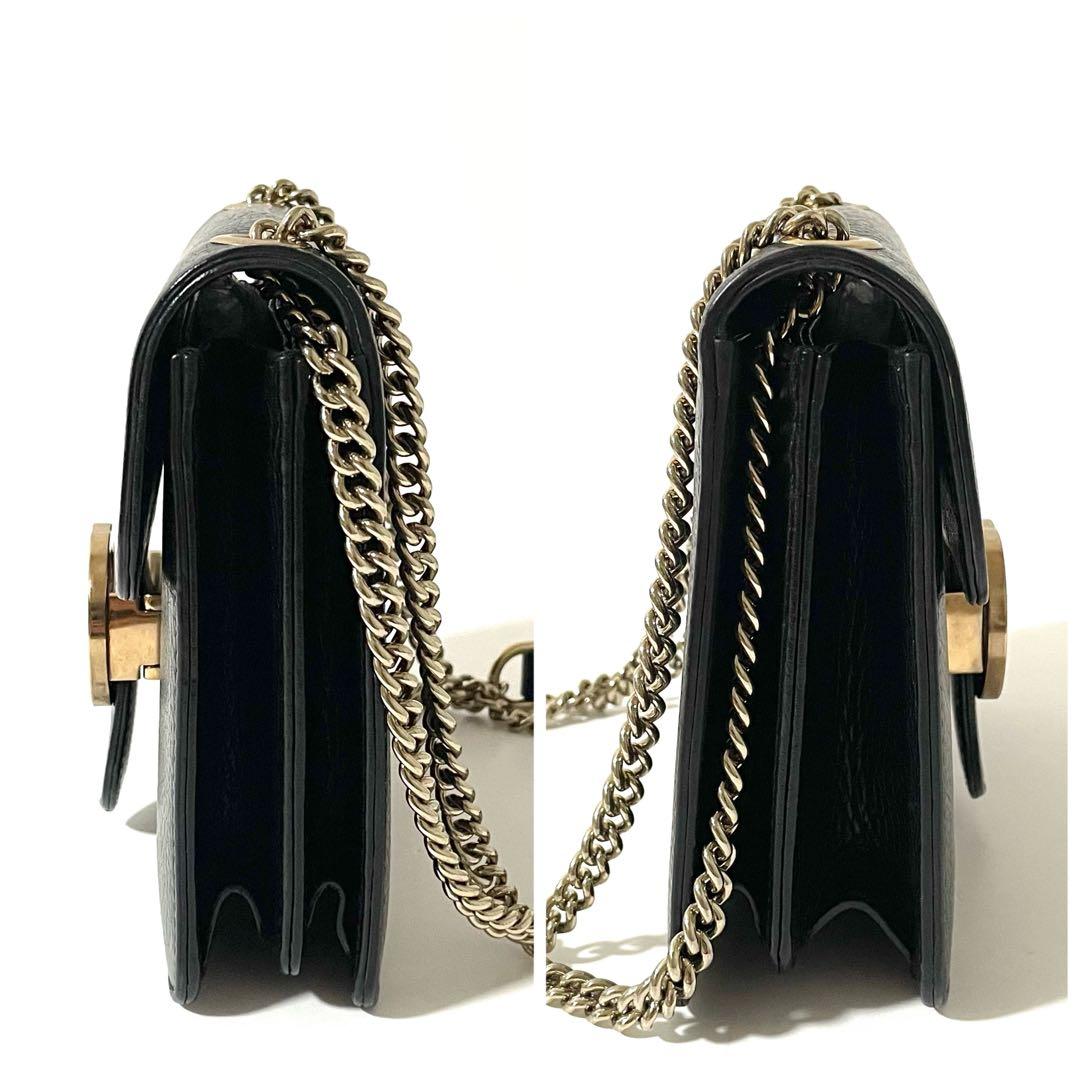 【美品】GUCCI グッチ チェーンショルダーバッグ インターロッキングGG