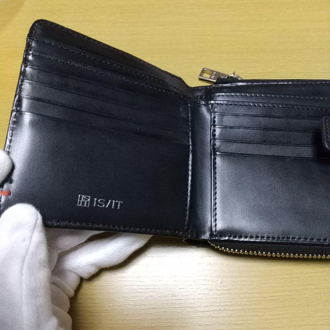 新品同様 イズイット IS/IT ラウンドファスナー バイカラー 財布ウォレット