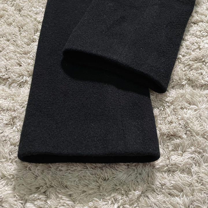 カシミヤ100%】エムプルミエ ロングコート Aライン ベルト付き 黒 36