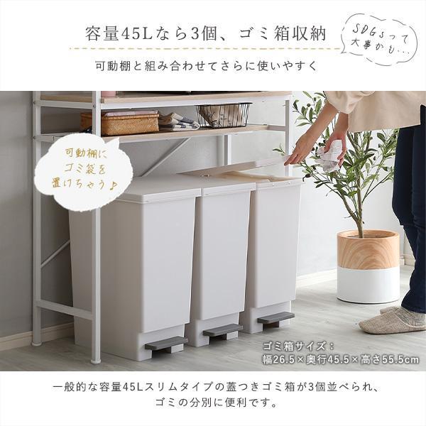 Amazon｜ホームテイスト ヴィンテージごみ箱上ラック ワイド