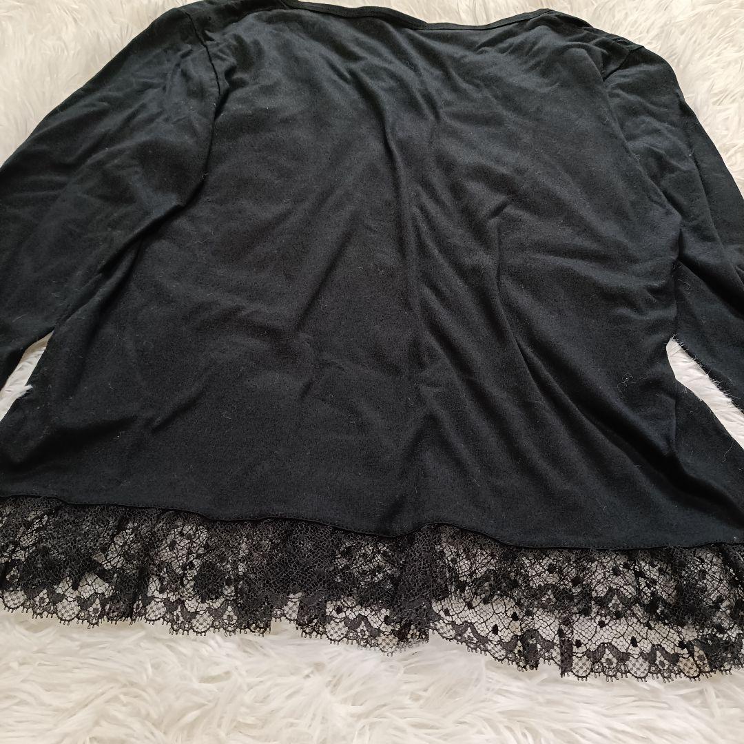 ANNA SUI カーディガン アナスイ 黒 レース トップス 羽織り