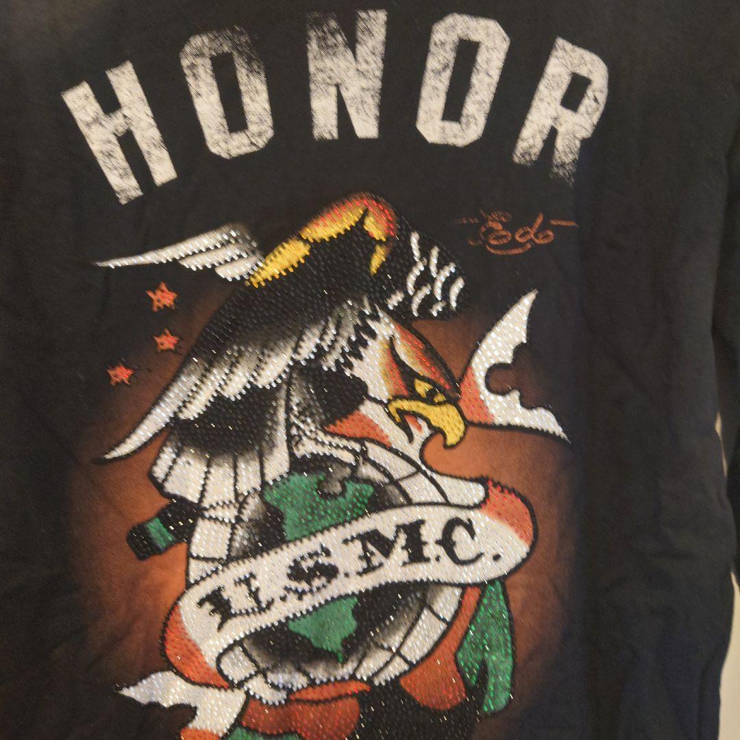 Ed Hardy Honor Guard ロンT　黒　エドハーディー　美品