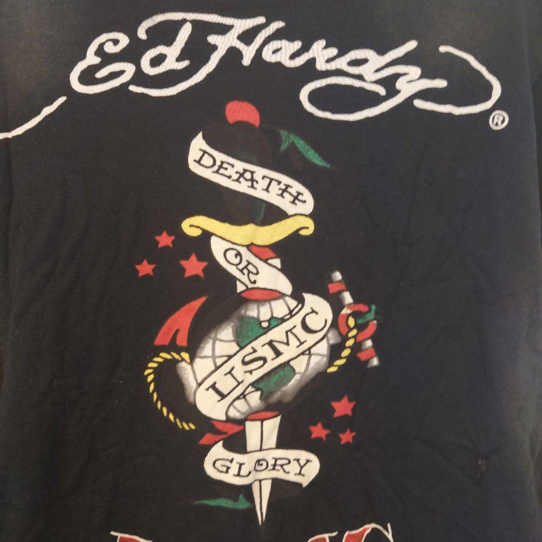 Ed Hardy Honor Guard ロンT　黒　エドハーディー　美品