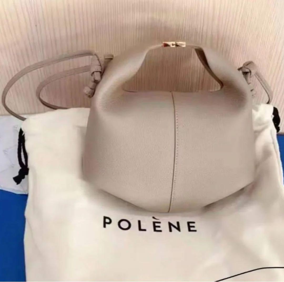 【 Polene ポレーヌ 】Beri ミニ ショルダーバッグ Polène | Bag - Béri - Textured Chalk