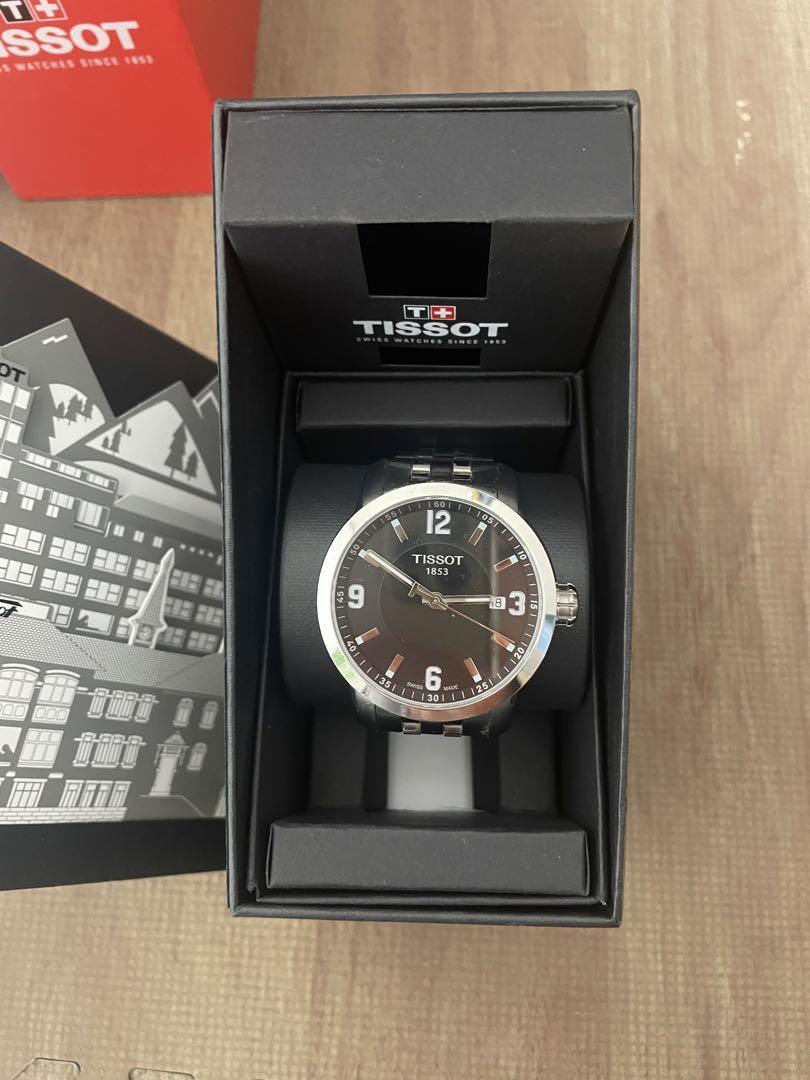 TISSOT ティソ PRC200 クォーツ メンズ 腕時計 黒文字盤 純正SS