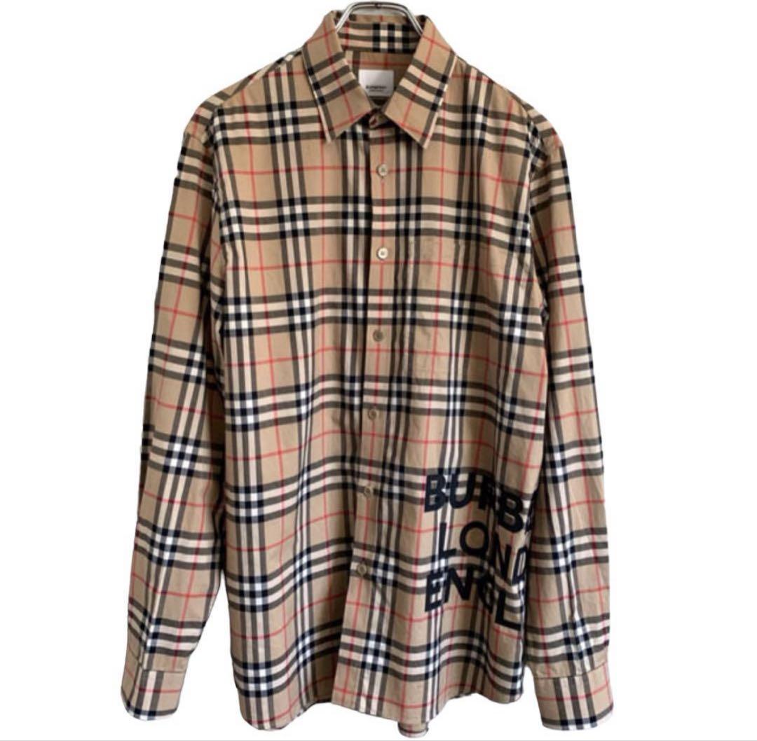 バーバリー ノヴァチェック ロゴ シャツ メンズ　BURBERRY チェック柄