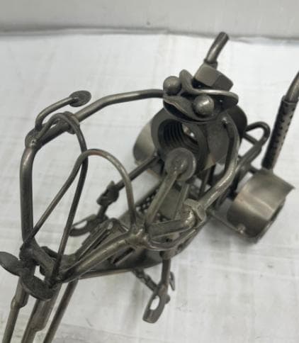 金属製バイク型アートオブジェクト