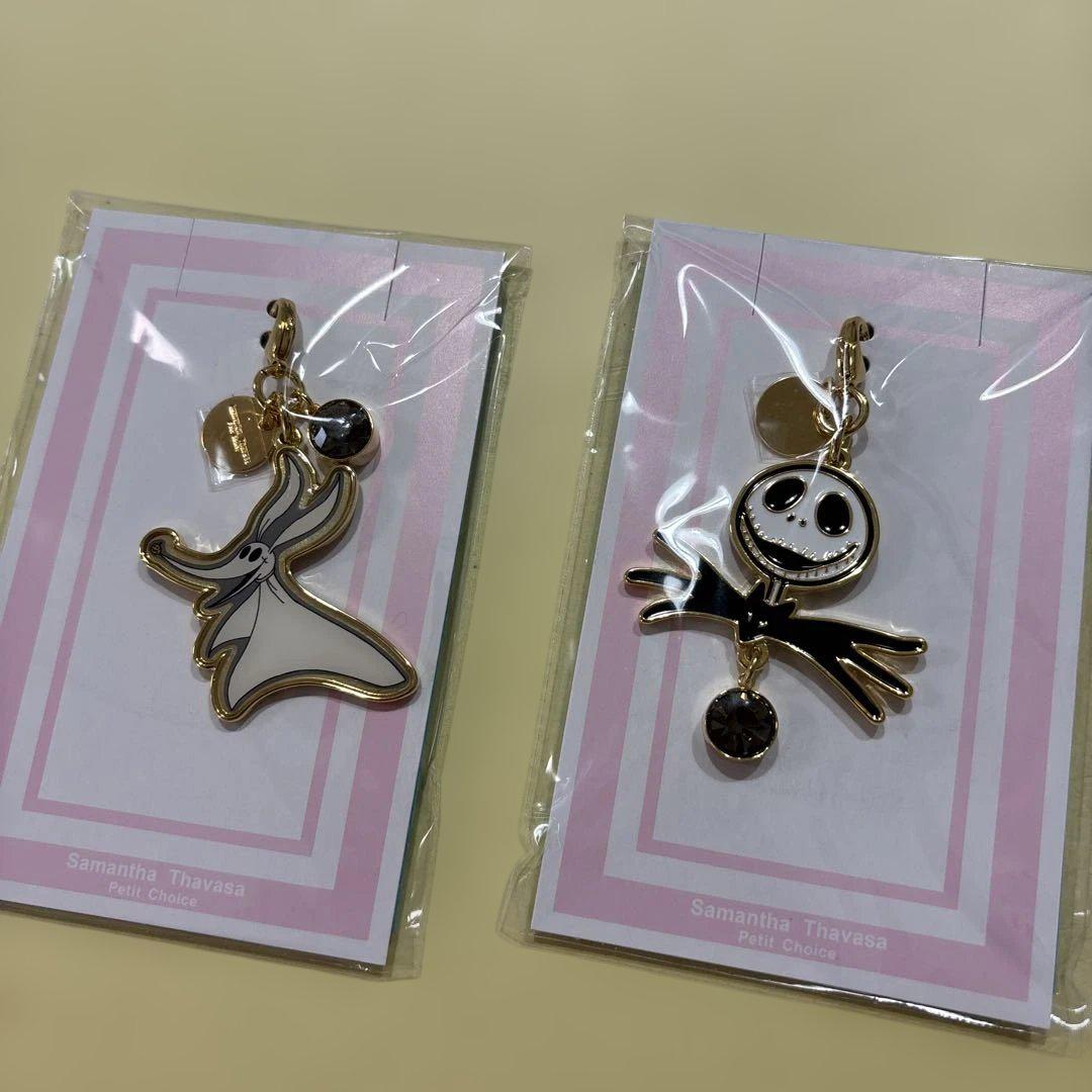 新品☆サマンサタバサPC【ナイトメアビフォアクリスマス】ゼロ＆ジャックFチャーム