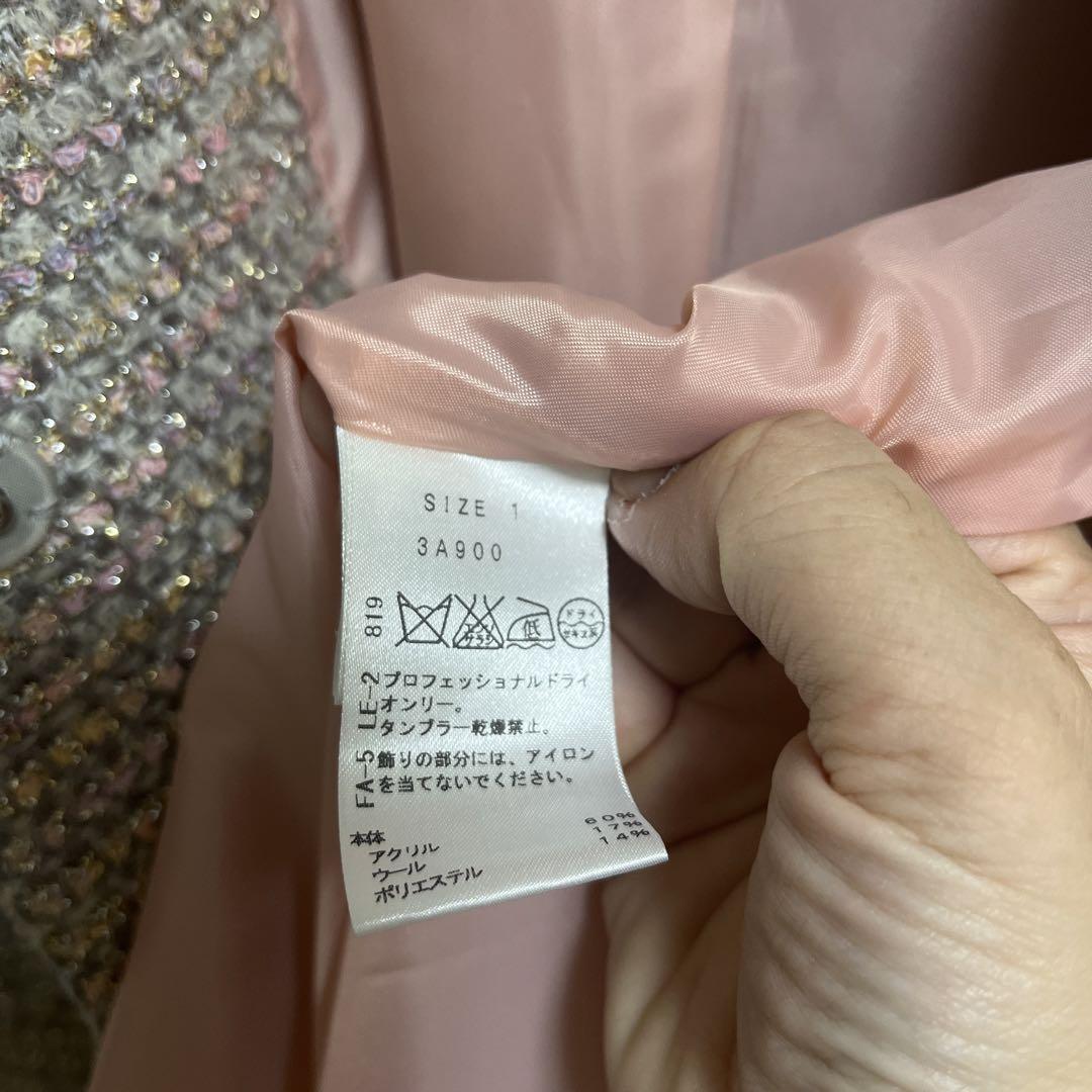 chestyビジュー　1 ノーカラーコート　可愛い chestyビジュー 1 ノーカラーコート 可愛い - メルカリ