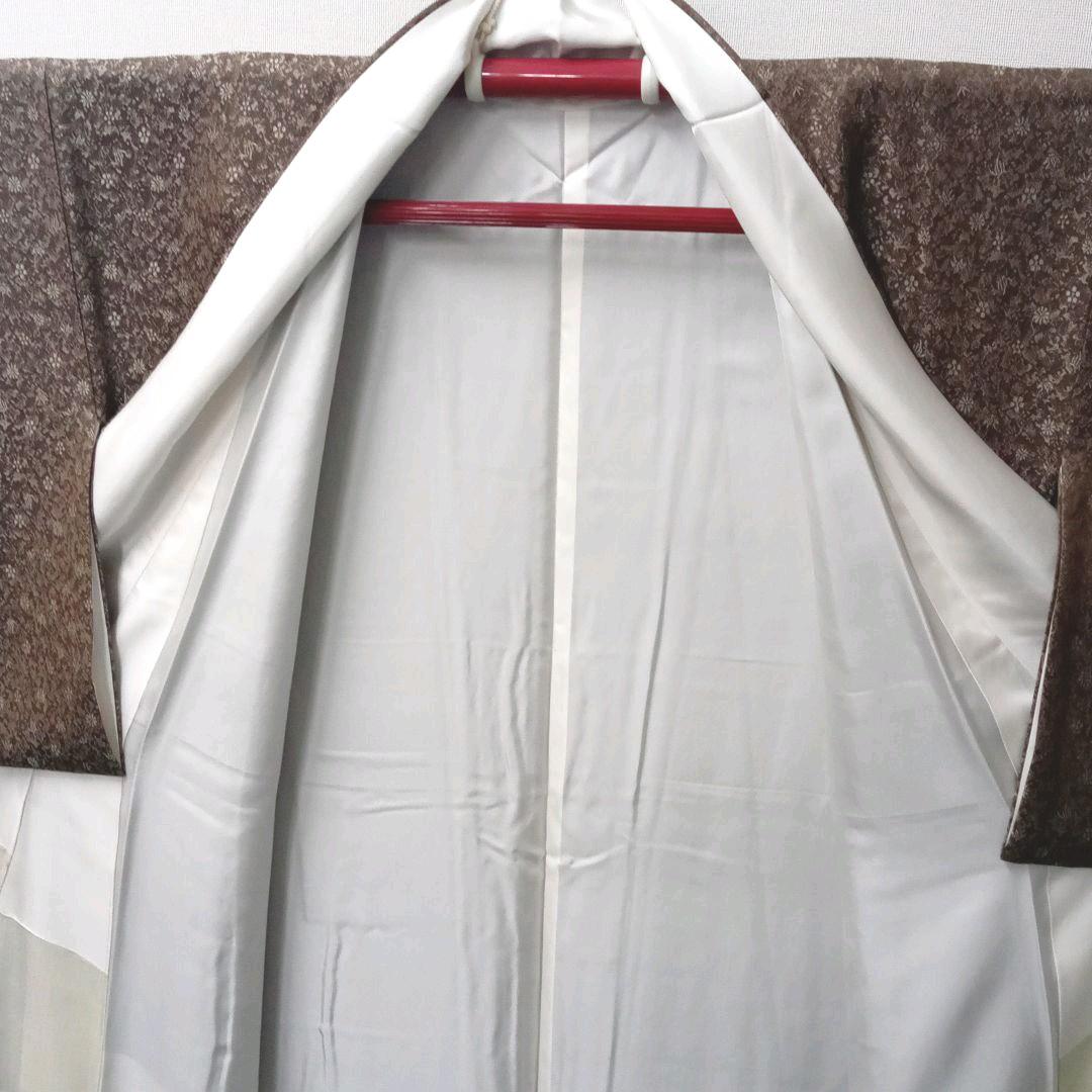 グレイ系最終値下げ 【新品未使用】皇室 熊笹 繭 正絹 色無地 着物 浴衣/水着グレイ系¥45,