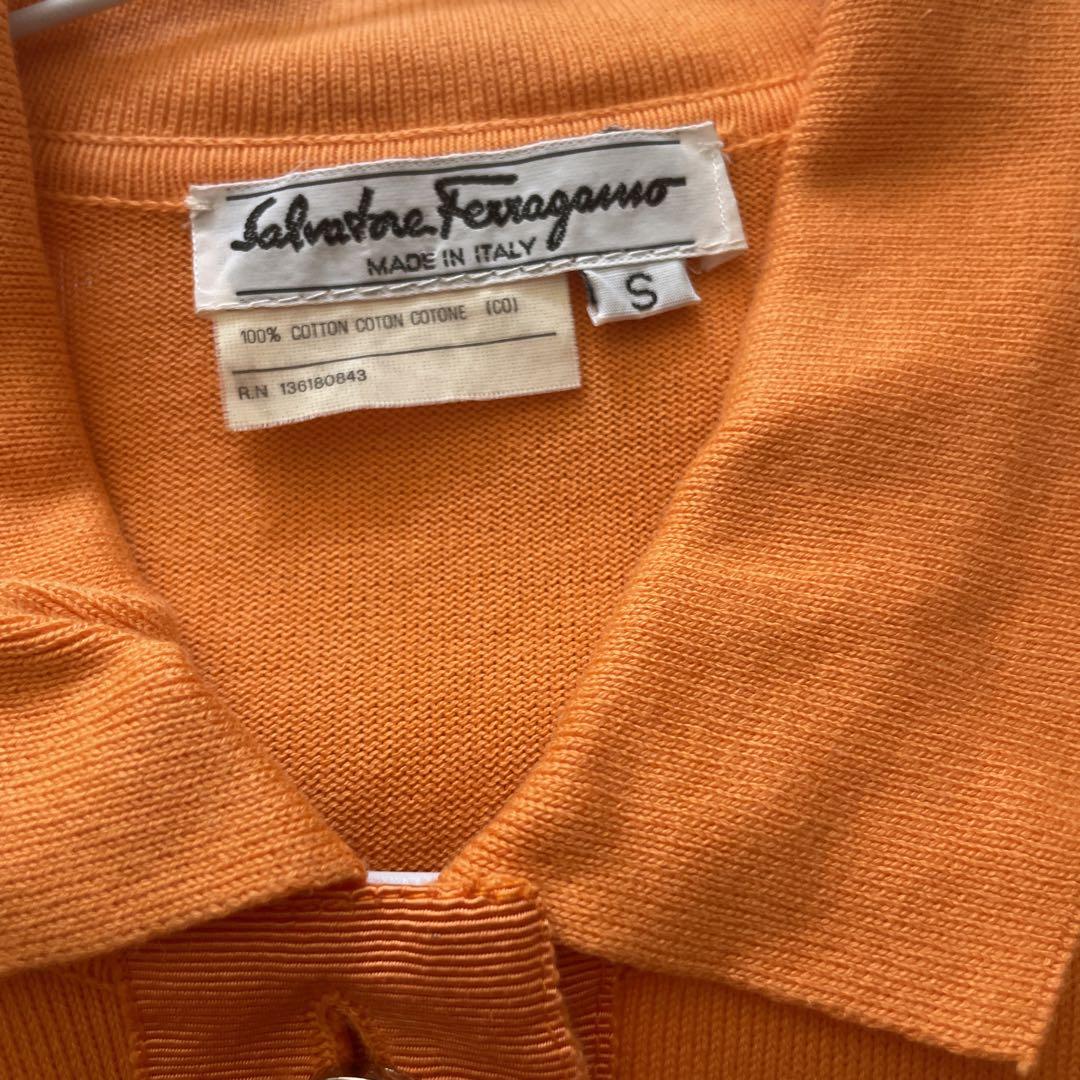 Salvatore Ferragamo オレンジ ポロシャツ S