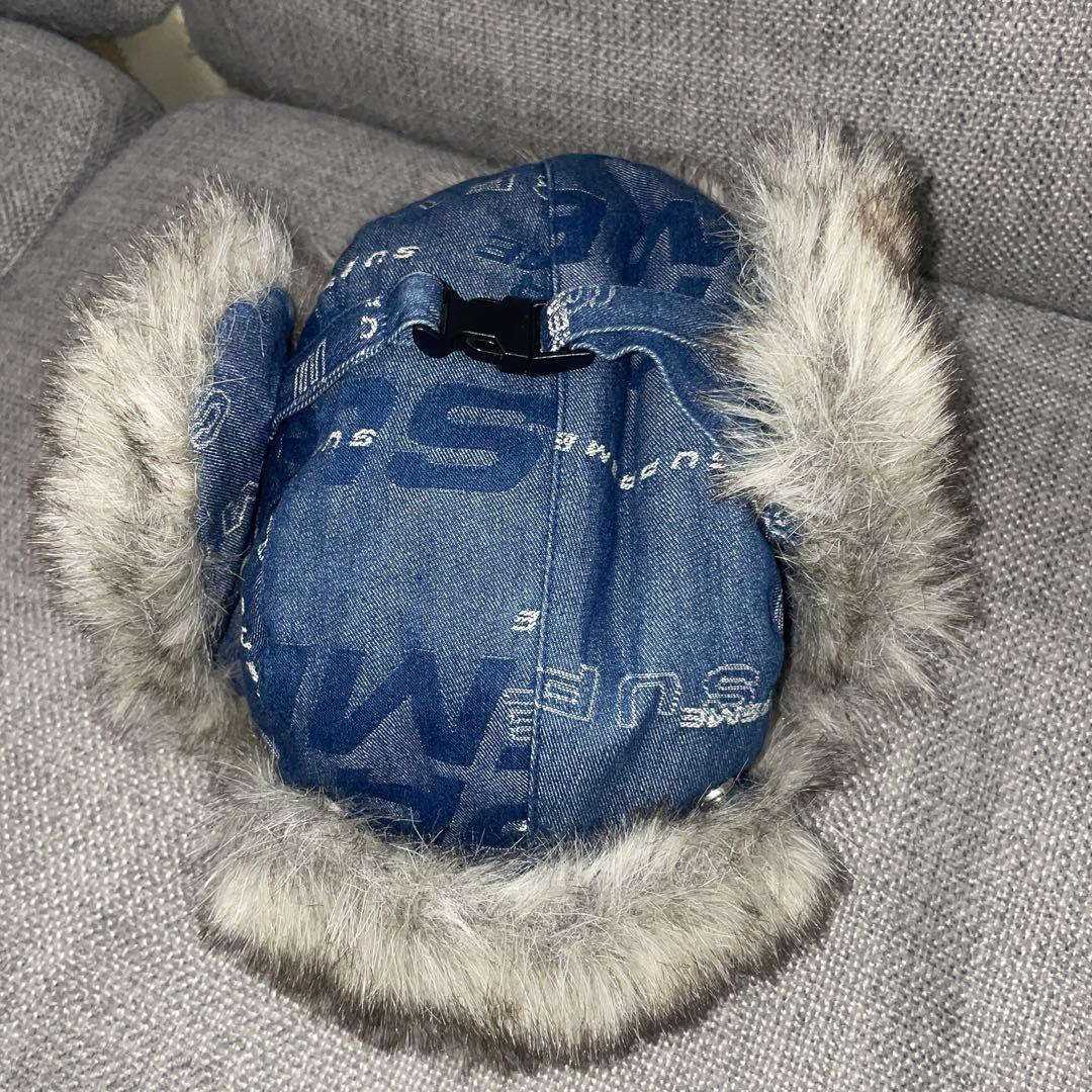 supreme デニムファーキャップ