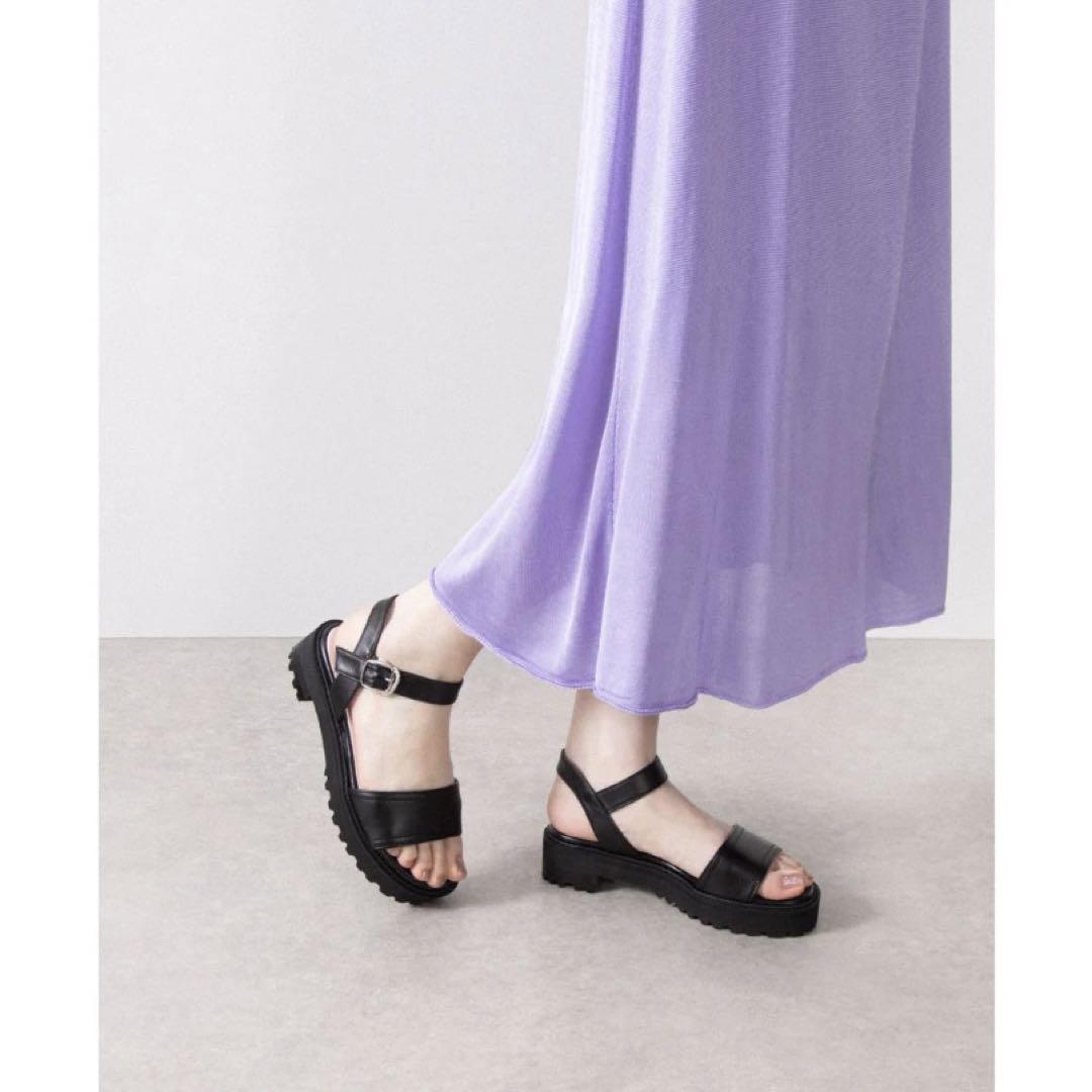 超人気ブティック タンクソール 厚底サンダル 美品✨DIANA ストラップ 23cm 本革 靴