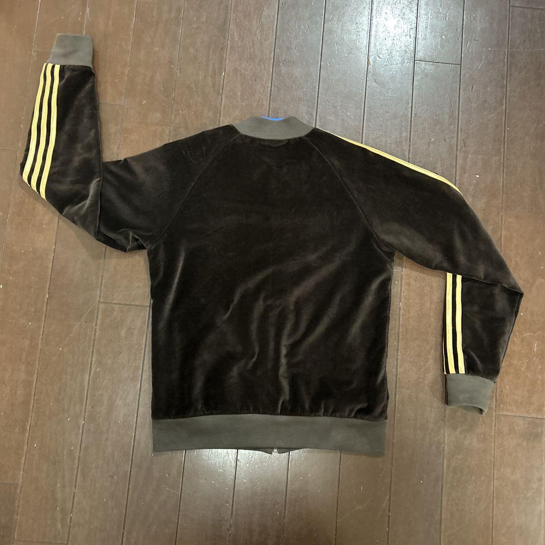 adidas original ベロアトラックジャケット 焦げ茶色