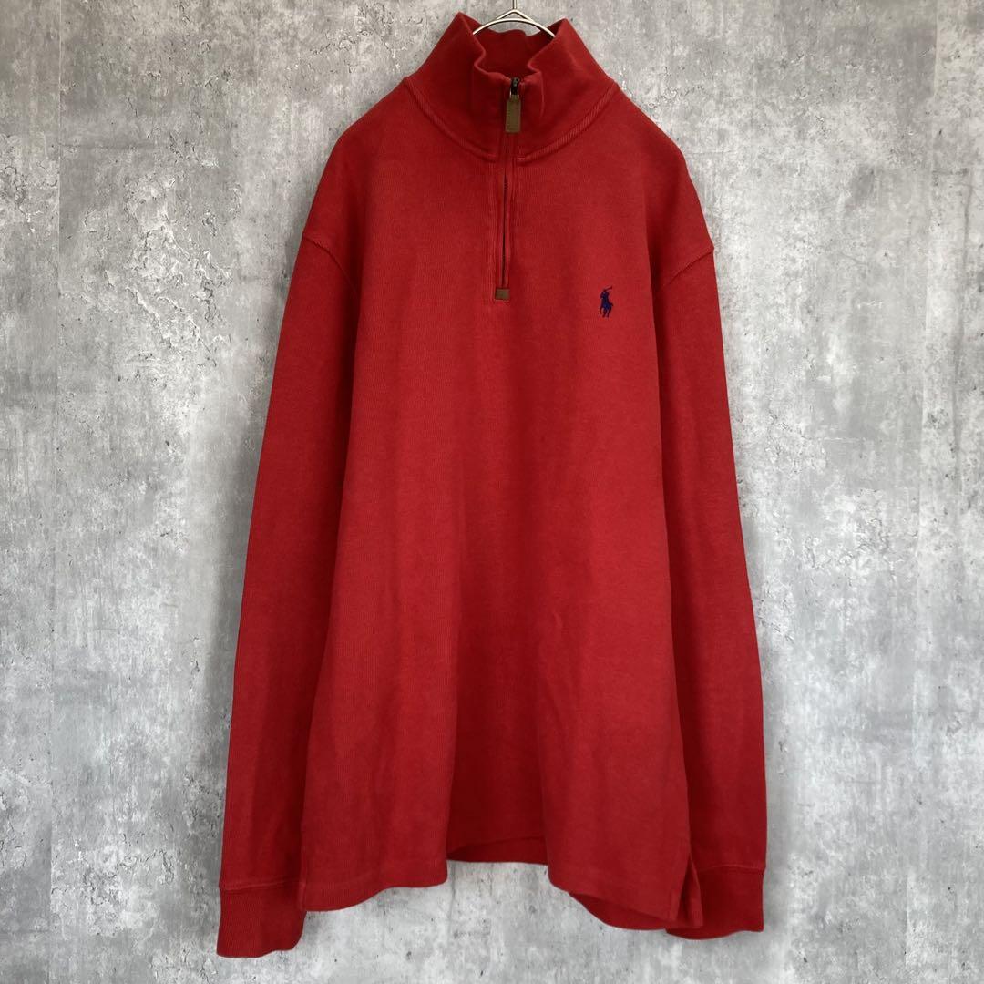 【人気デザイン】ポロ ラルフローレン ハーフジップ スウェット 古着