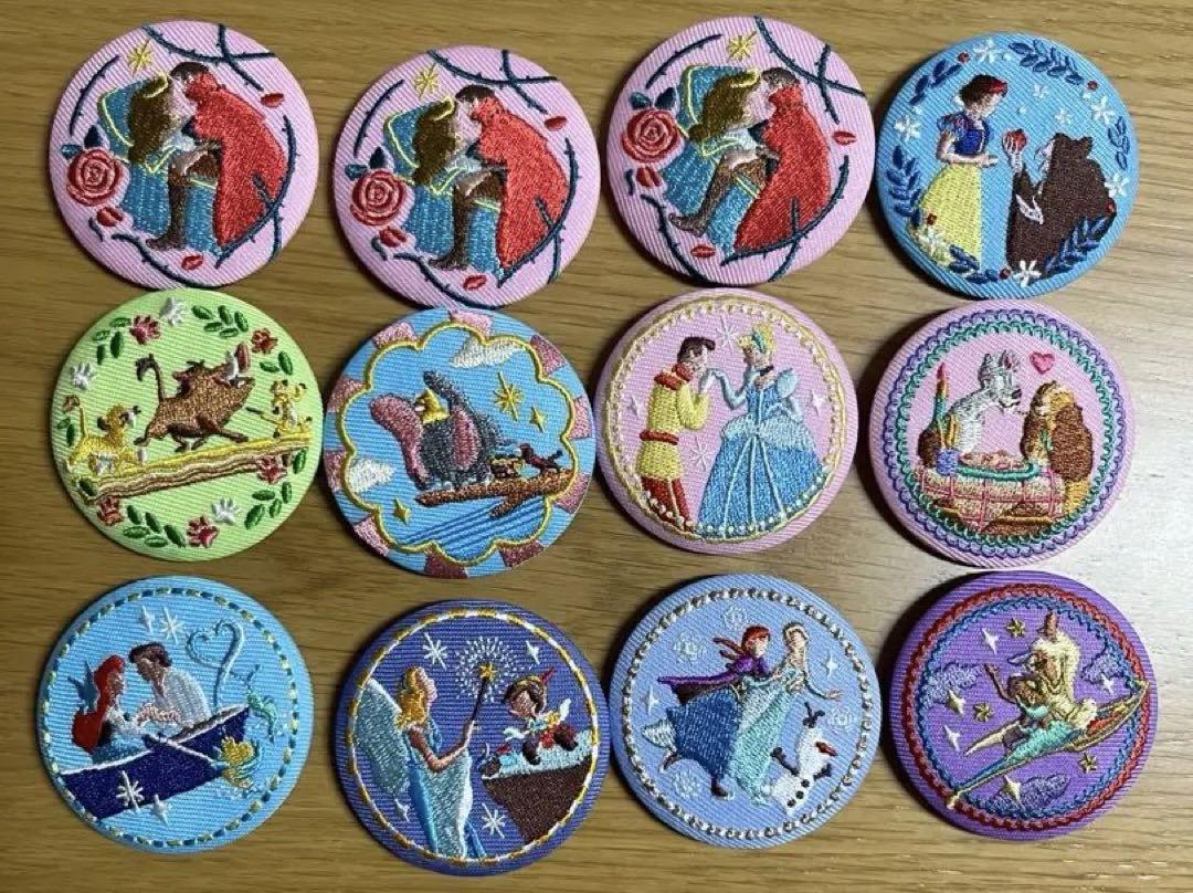 ディズニー刺繍缶バッジ　まとめ売り