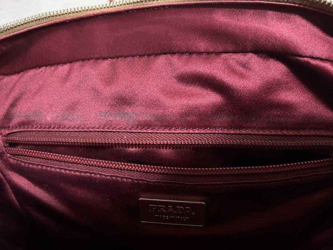 バッグ PRADA canvas leather hand bag