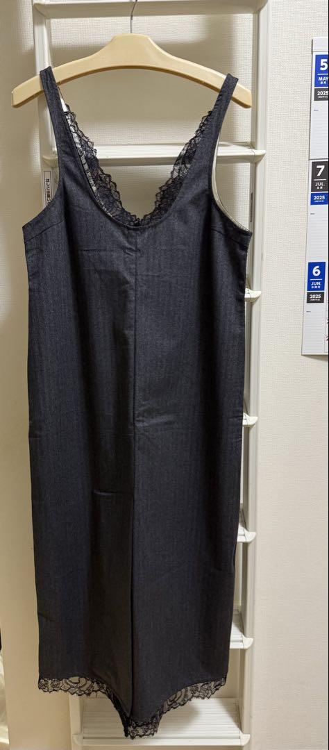 新品に近い状態　GANNI ダークグレー ノースリーブワンピース