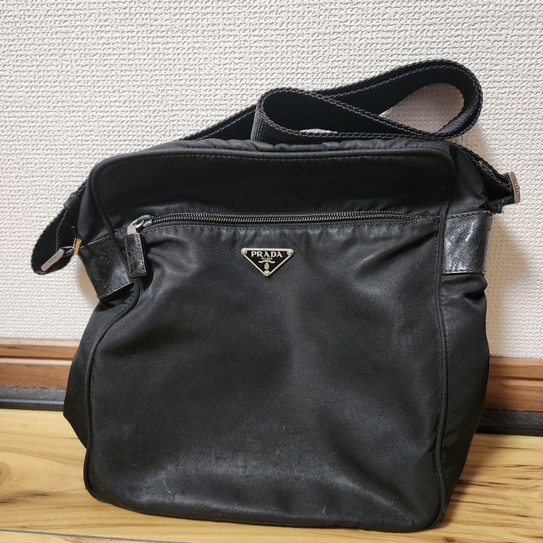 PRADA プラダ ショルダーバッグ ナイロン ブラック 三角ロゴ 正規品