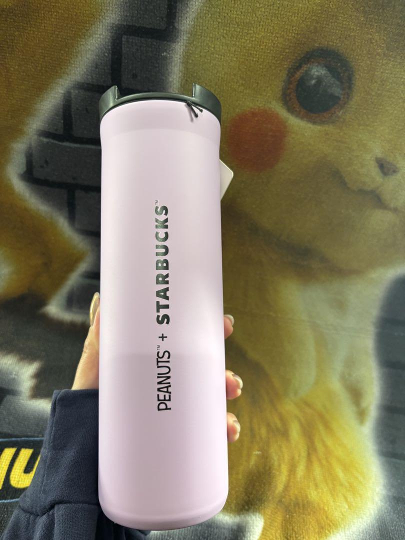 スタバ　ピーナッツ　スヌーピー　タンブラー　水筒　パープル　473ml