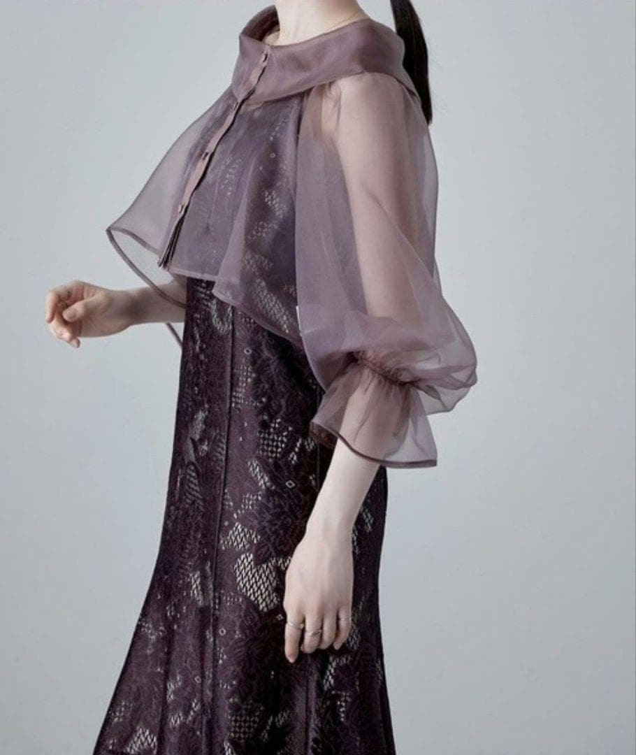 極美品 etoll. エトル シアーブラウス シフォン ボレロ キャミドレス M 極美品 etoll. エトル シアーブラウス シフォン ボレロ キャミドレス M