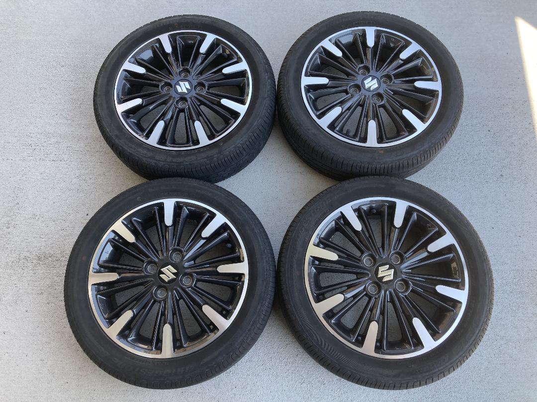 スペーシアカスタムmk53s 純正ホイール　タイヤ付き スズキ スペーシアカスタム MK53S 純正ホイール 4本【送料込可