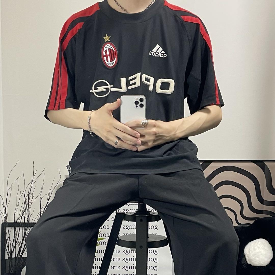 adidas ゲームシャツ ACミラン vintage 90s Tシャツ y2k