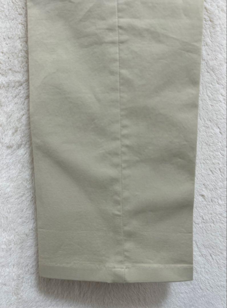 【極美品】春夏物 PT01 綿ストレッチ パンツ 44 S (76) 薄グリーン