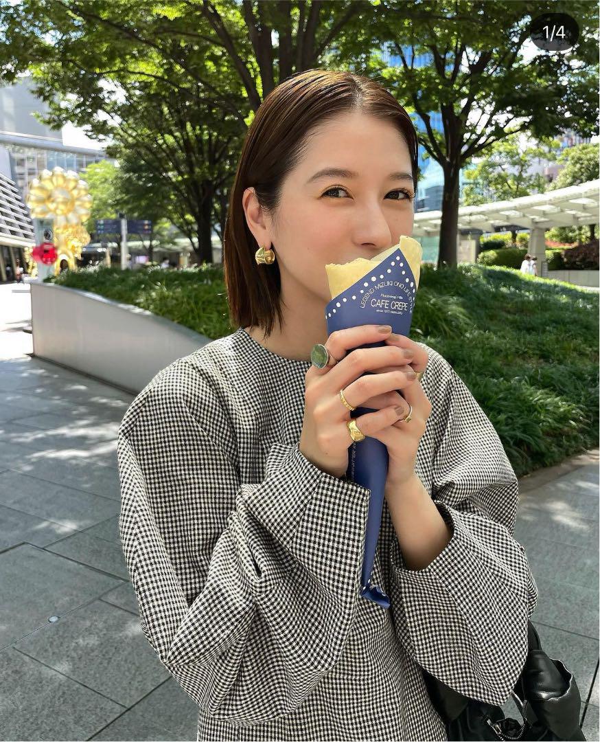 CLANE　セミサークルスリーブワンピース　クラネ　ギンガムチェック　ロング CLANE SEMI CIRCLE SLEEVE ONE PIECE 完売ワンピ - メルカリ