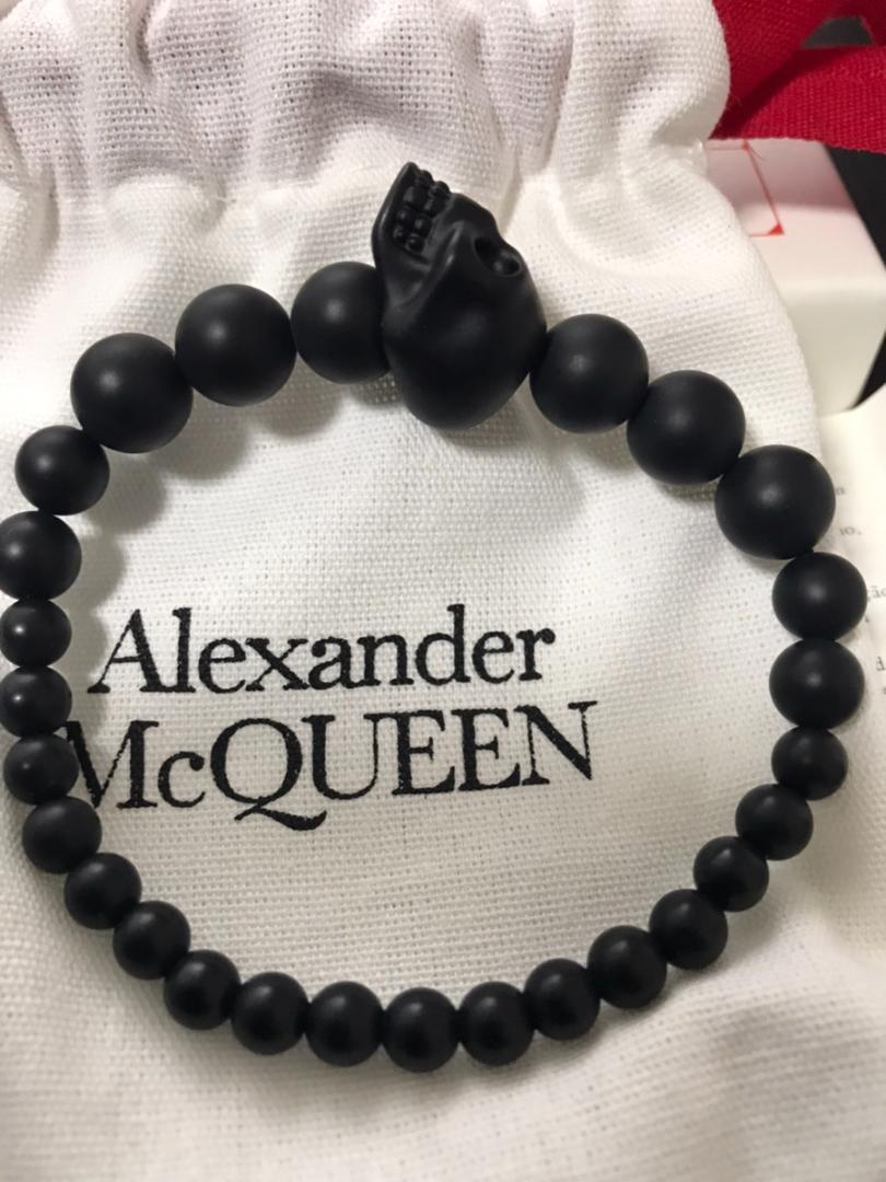 匿名配送★Alexander McQueen★マルチビーズ スカル ブレスレット