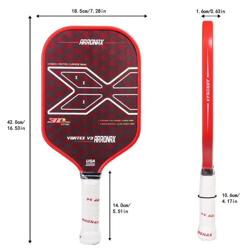 ピックルボール パドル ARRONAX 18K生カーボンファイバー USAP承認