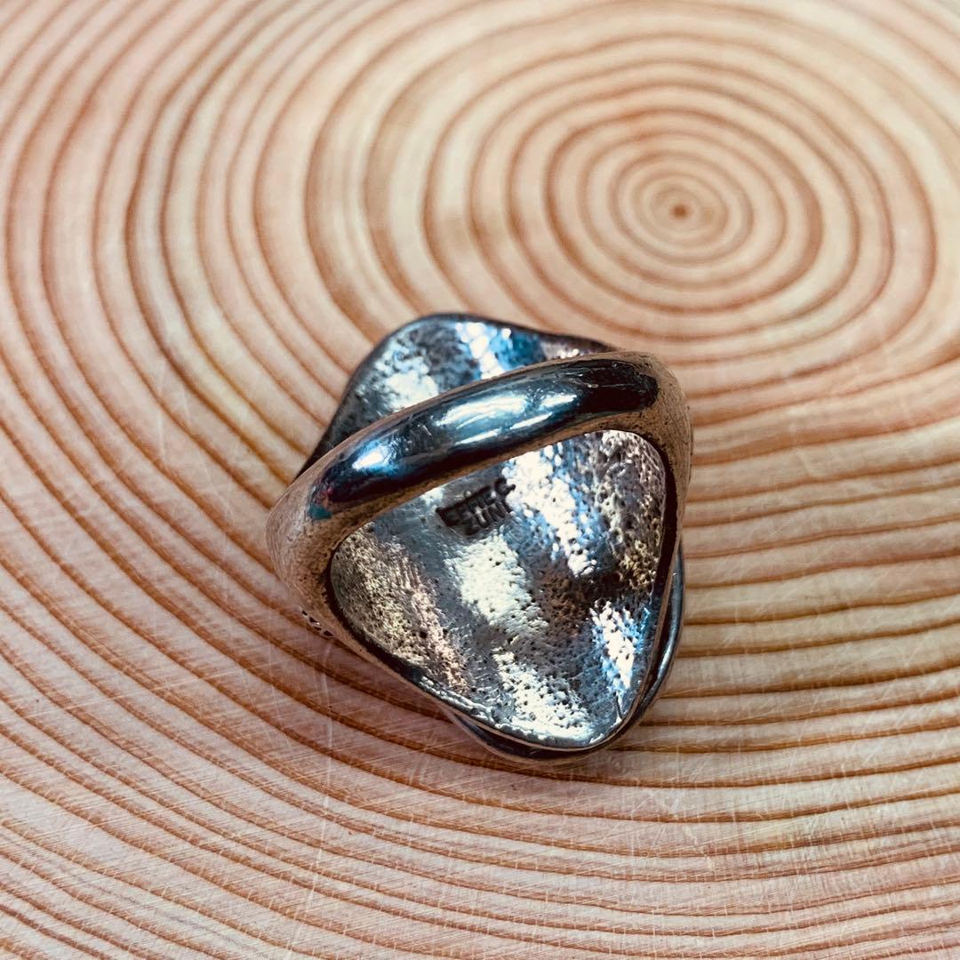 エフィーカラバサ　ターコイズコーラルスネークリングインディアンジュエリー ズニ族