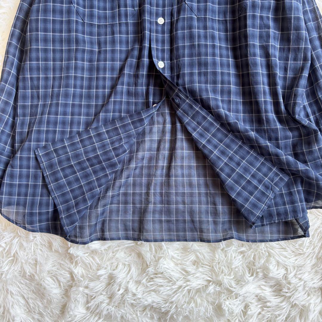 極美品✨24SS スピックアンドスパン コットンボイルチェックシャツ 洗える